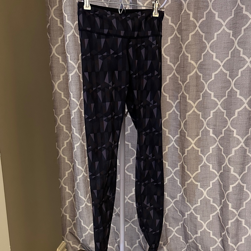 lululemon athletica Black Geometric Leggings